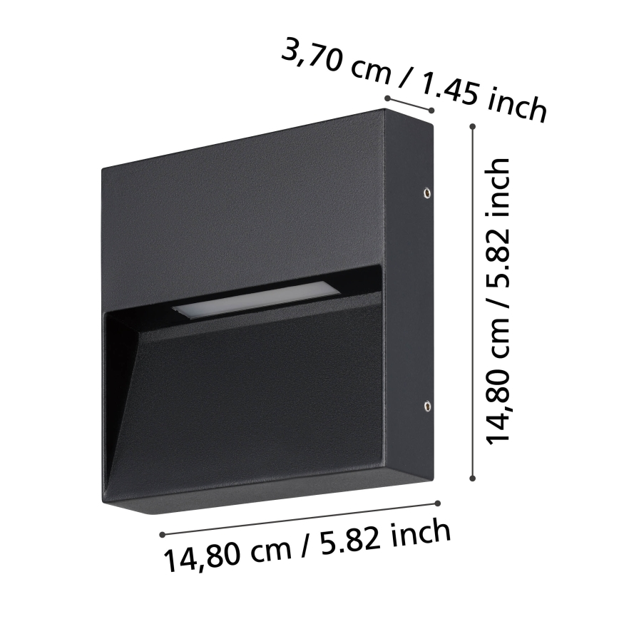 Eglo - LED vägglampa för utomhusbruk LED/4,8W/230V IP65