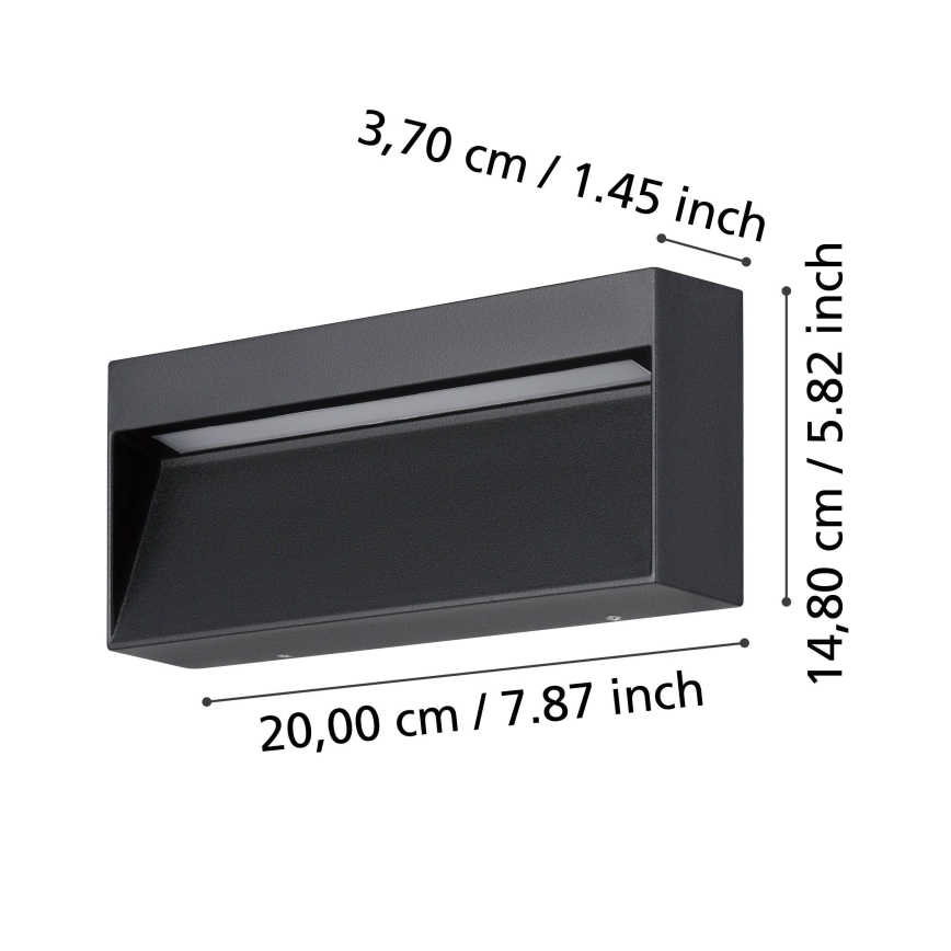 Eglo - LED vägglampa för utomhusbruk LED/4,8W/230V IP65