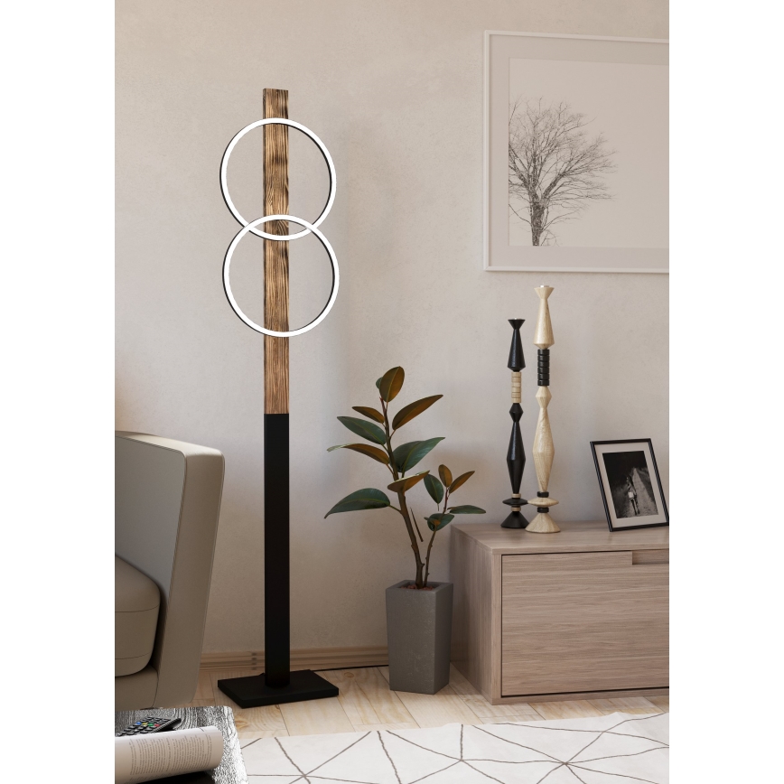 Eglo - LED golvlampa 2xLED/12W/230V 3000K brun/svart