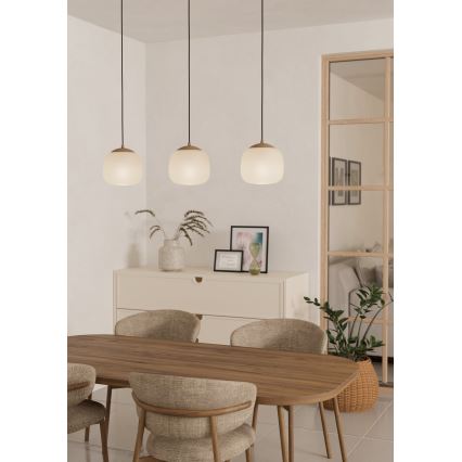 Eglo - Ljuskrona med textilsladd 3xE27/40W/230V