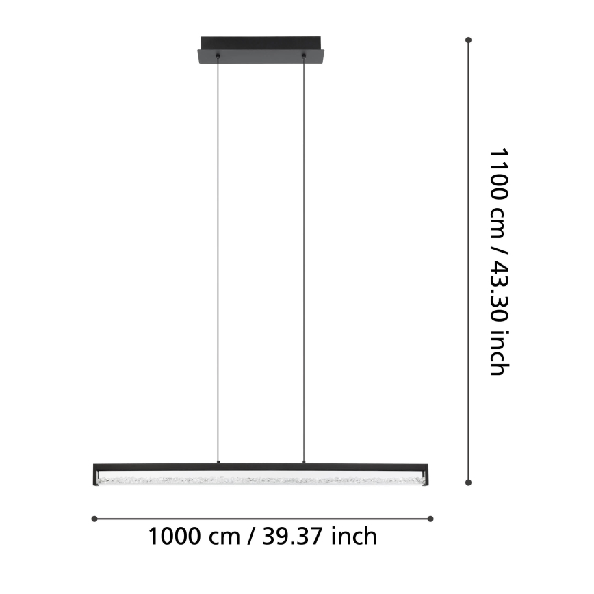 Eglo - LED ljusreglerad ljuskrona på textilsladd LED/36W/230V 2700 - 5000K