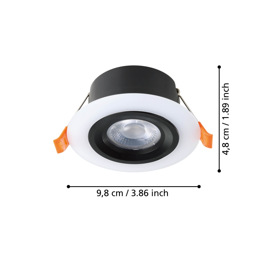 Eglo - LED infälld belysning LED/4,8W/230V svart