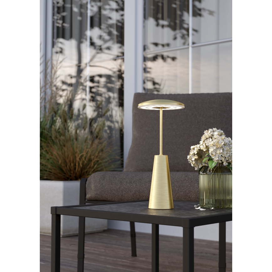 Eglo - LED Ljusreglerad beröring utomhus lampa LED/2,8W/5V 2400K/3000K/4000K 5200 mAh IP54 guld