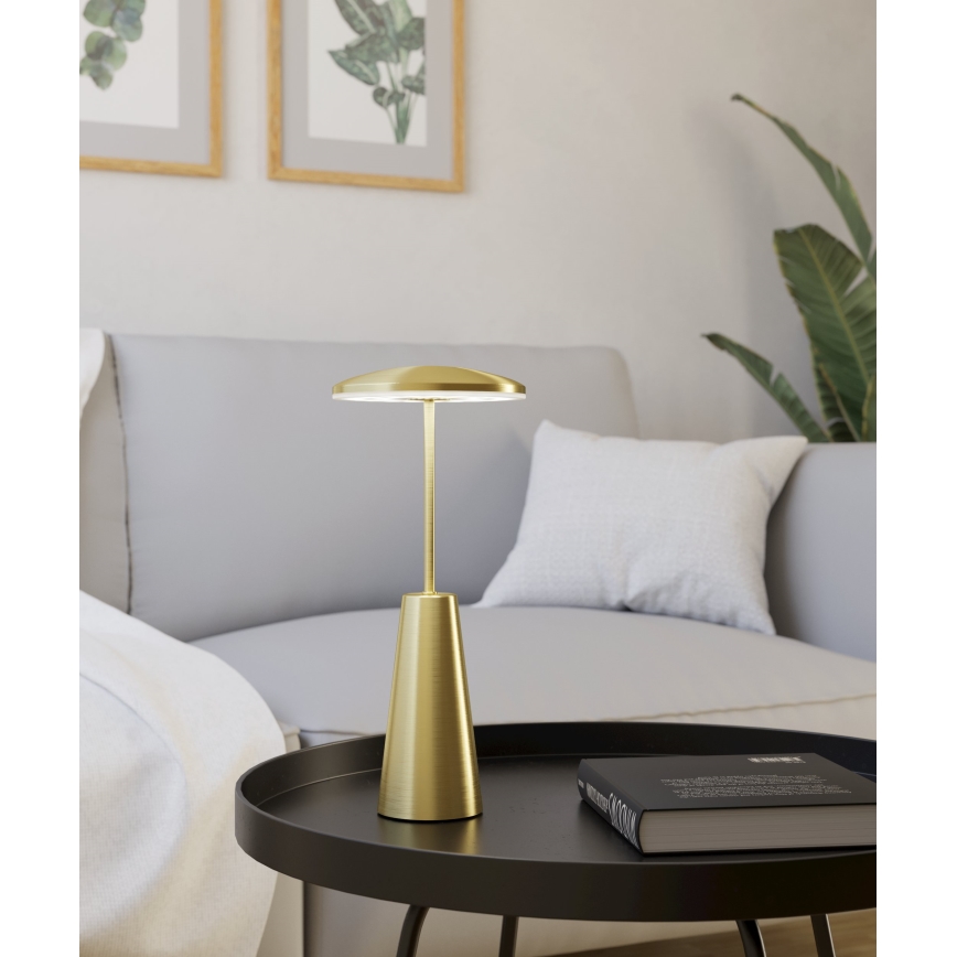 Eglo - LED Ljusreglerad beröring utomhus lampa LED/2,8W/5V 2400K/3000K/4000K 5200 mAh IP54 guld