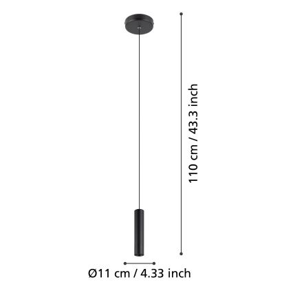 Eglo - LED ljuskrona med textilsladd LED/5W/230V