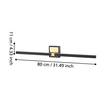 Eglo - LED Vägglampa för badrum LED/17,5W/230V IP44