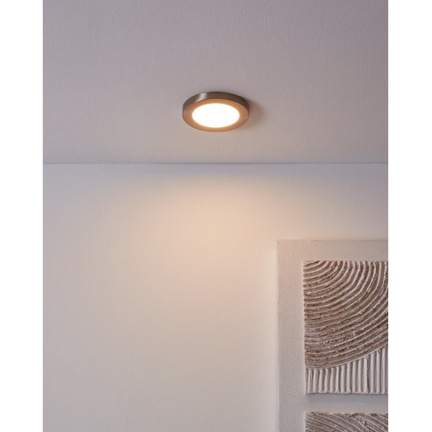 Eglo - LED-infälld armatur LED/5,5W/230V 3000K matt krom Ø 11,7 cm