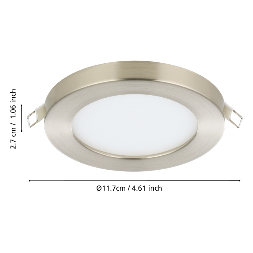 Eglo - LED infälld belysning LED/5,5W/230V 3000K matt krom