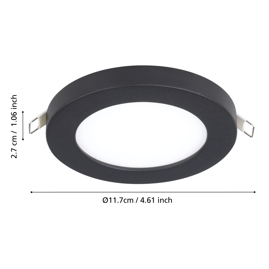 Eglo - LED infälld belysning LED/5,5W/230V 4000K svart