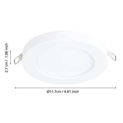 Eglo - LED infälld belysning LED/5,5W/230V 4000K vit