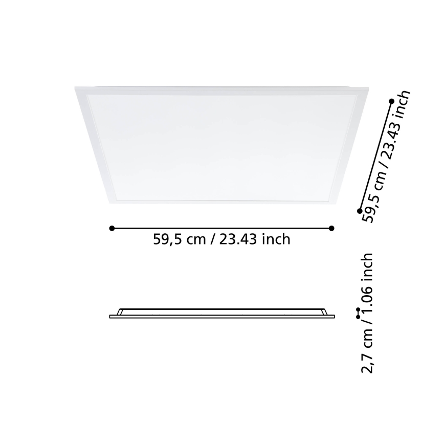 Eglo - LED fäst panel LED/34,5W/230V 60x60 cm