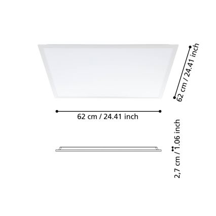 Eglo - LED fäst panel LED/33W/230V 62x62 cm
