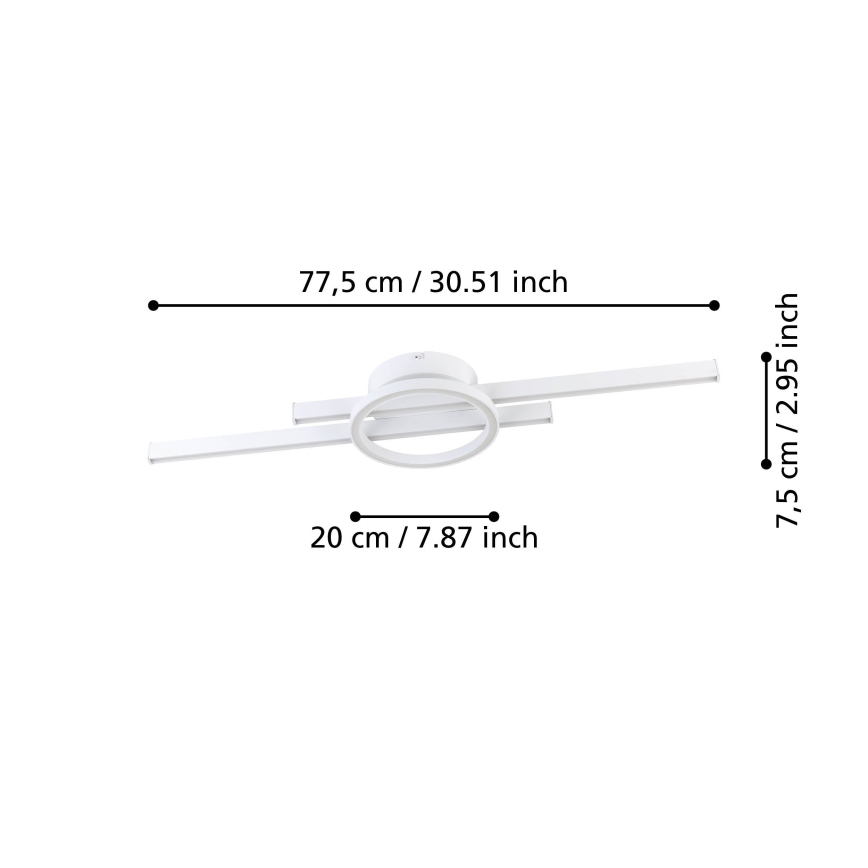Eglo - RGBW Dimbar taklampa LED/23,5W/230V 2700-6500K vit + fjärrkontroll