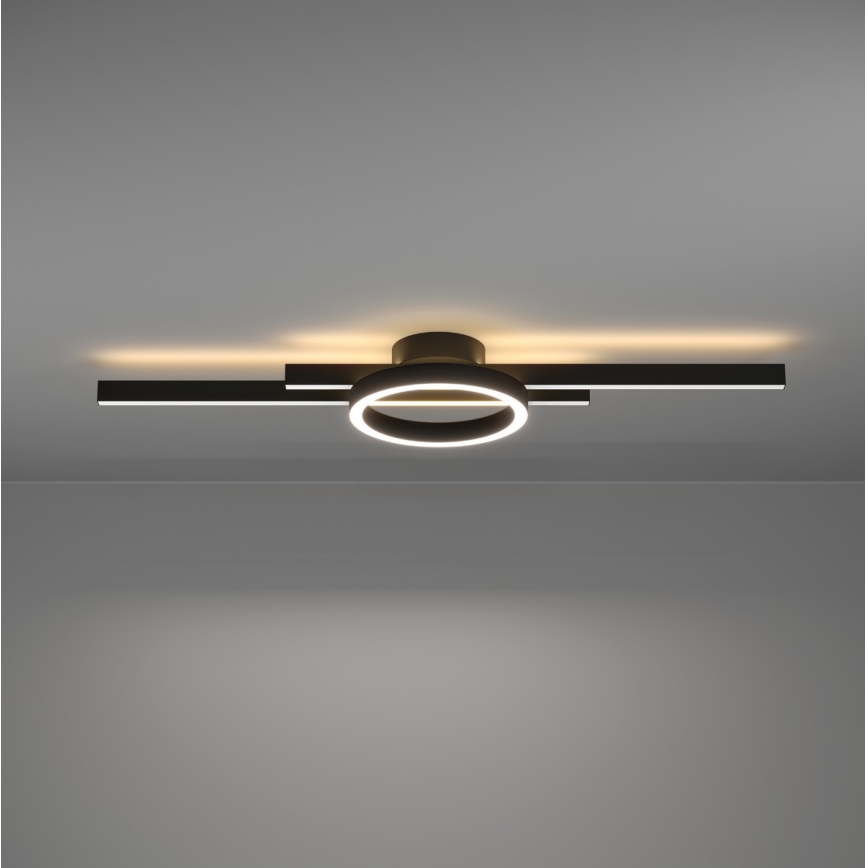 Eglo - LED RGBW Dimbar taklampa LED/23,5W/230V 2700-6500K svart + fjärrkontroll