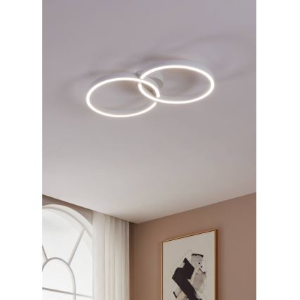 Eglo 900954 - LED RGBW Dimbar taklampa LED/19,5W/230V 2700-6500K vit + fjärrkontroll