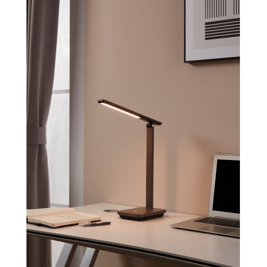 Eglo - LED Ljusreglerad uppladdningsbar bordslampa LED/3,6W/5V 1800mAh brun