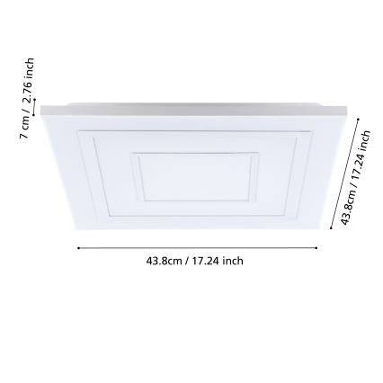 Eglo - RGBW Dimbar taklampa LED/18W/230V 3000-6500K + fjärrkontroll