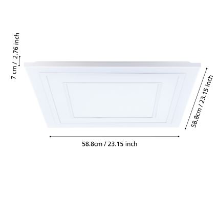 Eglo - LED RGBW Dimbar taklampa LED/29W/230V 3000-6500K + fjärrkontroll