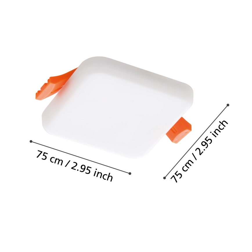 Eglo - Infälld LED badrumsbelysning LED/4,5W/230V 7,5x7,5 cm IP65