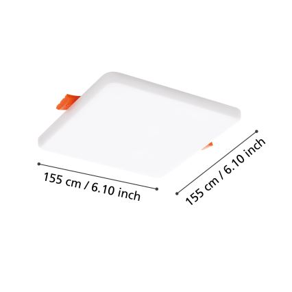 Eglo - LED taklampa för badrum LED/11,5W/230V 15,5x15,5 cm IP65