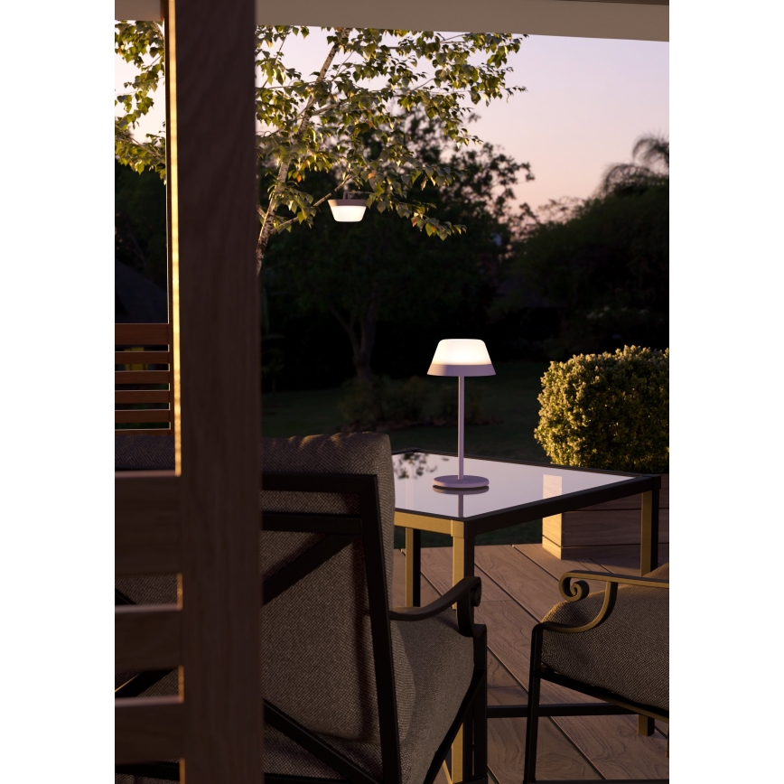 Eglo - LED RGBW Ljusreglerad beröring utomhus lampa 2i1 LED/1,5W/5V 2600 mAh IP54 lila