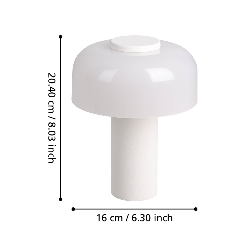 Eglo - LED Ljusreglerad beröring utomhus lampa LED/2,25W/5V 2400-4000K 5200 mAh IP44 vit