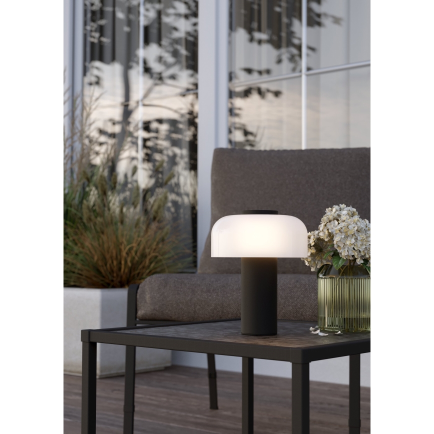 Eglo - LED Ljusreglerad beröring utomhus lampa LED/2,25W/5V 2400-4000K 5200 mAh IP44 svart/vit