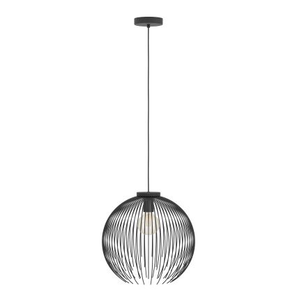 Eglo - Ljuskrona med textilsladd 1xE27/40W/230V svart