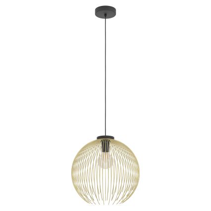 Eglo - Ljuskrona med textilsladd 1xE27/40W/230V guld