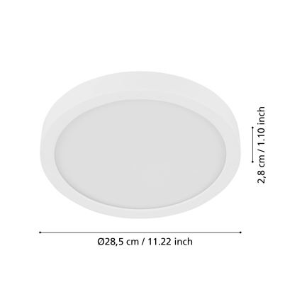 Eglo - LED taklampa med sensor FUEVA LED/17W/230V 3000K ø 28,5 cm