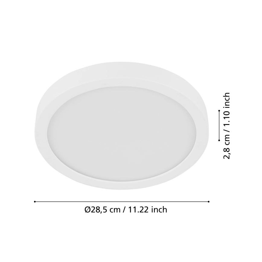 Eglo - LED taklampa med sensor FUEVA LED/17W/230V 3000K ø 28,5 cm