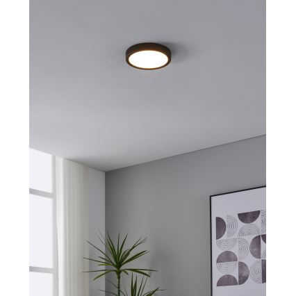Eglo - LED taklampa med sensor LED/17W/230V 3000K svart