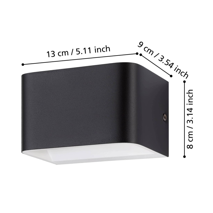 Eglo - LED väggbelysning LED/6W/230V 3000K svart
