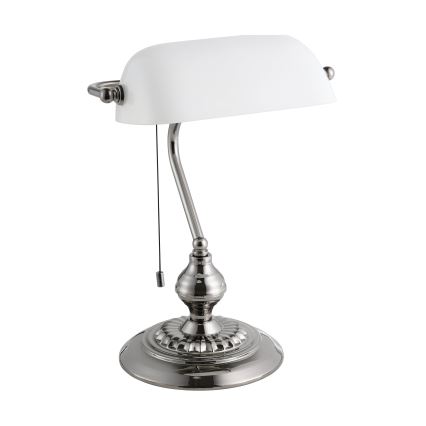 Eglo - Bordslampa 1xE27/60W/230V vit/skinande krom