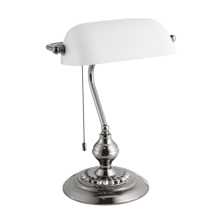 Eglo - Bordslampa 1xE27/60W/230V vit/skinande krom