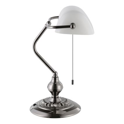Eglo - Bordslampa 1xE27/60W/230V vit/skinande krom