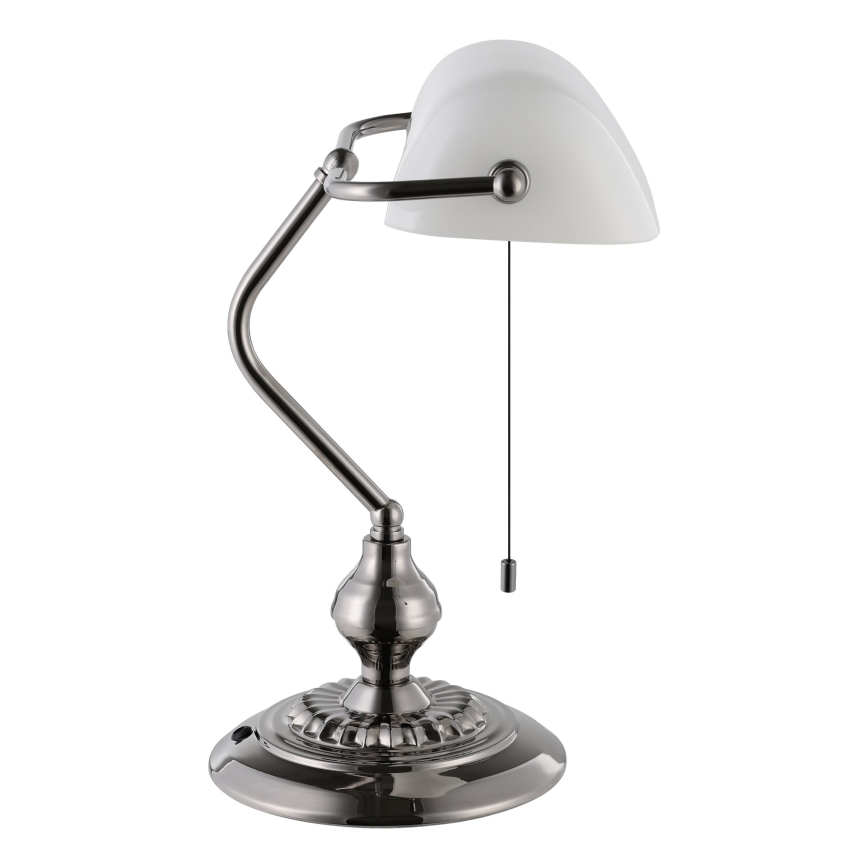 Eglo - Bordslampa 1xE27/60W/230V vit/skinande krom