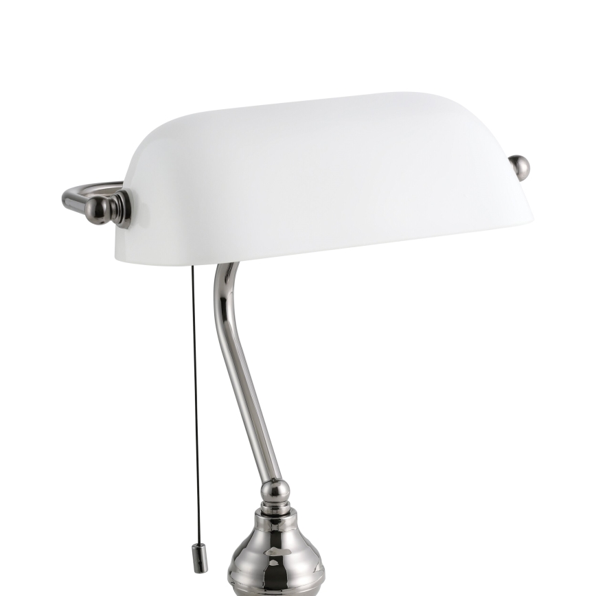 Eglo - Bordslampa 1xE27/60W/230V vit/skinande krom