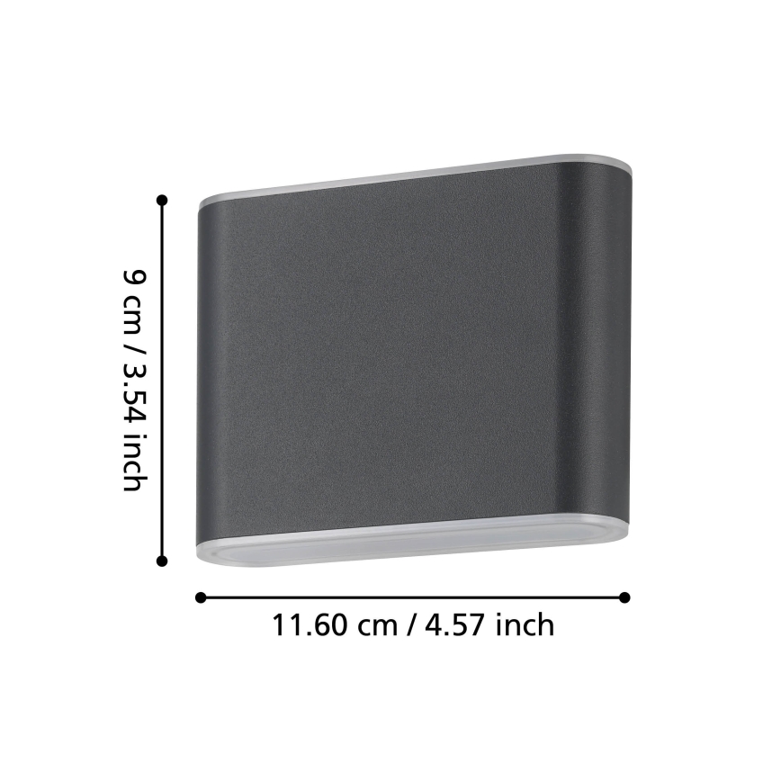 Eglo - LED vägglampa för utomhusbruk 2xLED/2,9W/230V 3000K/4000K/6500K IP65