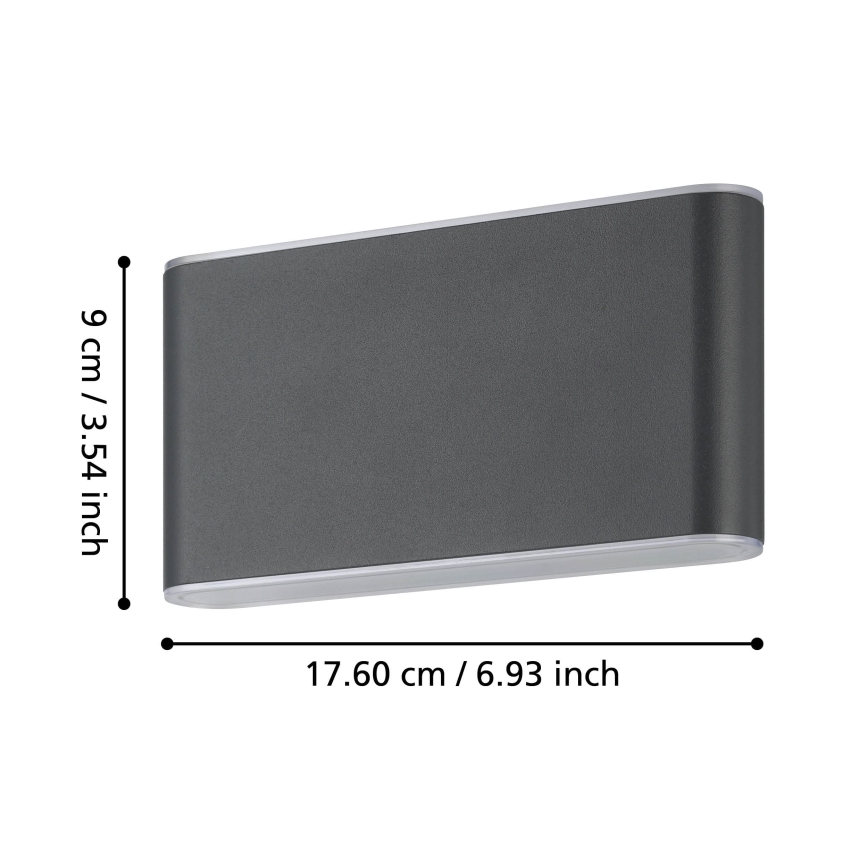 Eglo - LED vägglampa för utomhusbruk 2xLED/5,8W/230V IP65