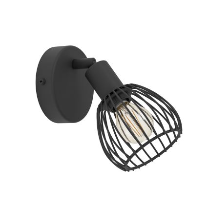 Eglo - Vägglampa 1xE14/40W/230V svart