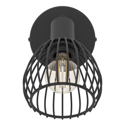 Eglo - Vägglampa 1xE14/40W/230V svart
