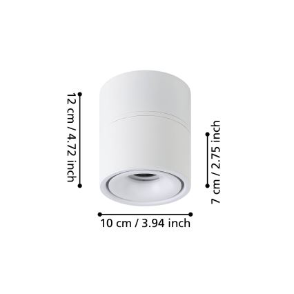 Eglo - LED Spotlight LED/8W/230V 3000K vit