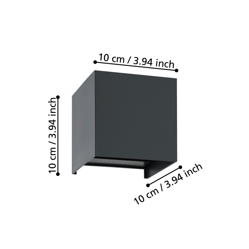 Eglo - LED väggbelysning 2xLED/1,5W/230V 3000K svart