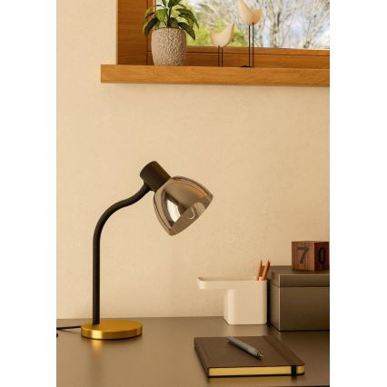 Eglo - Bordslampa 1xE14/25W/230V guld/svart