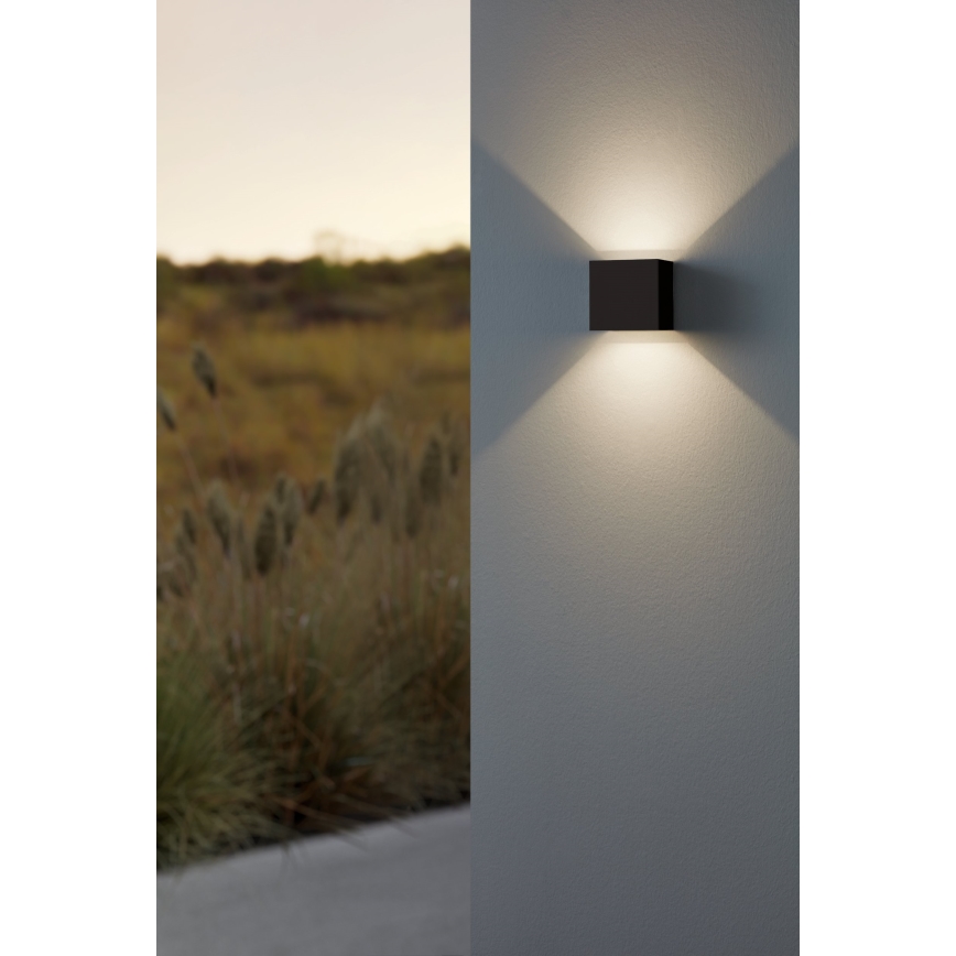 Eglo - LED vägglampa för utomhusbruk 2xLED/2,8W/230V IP54 svart