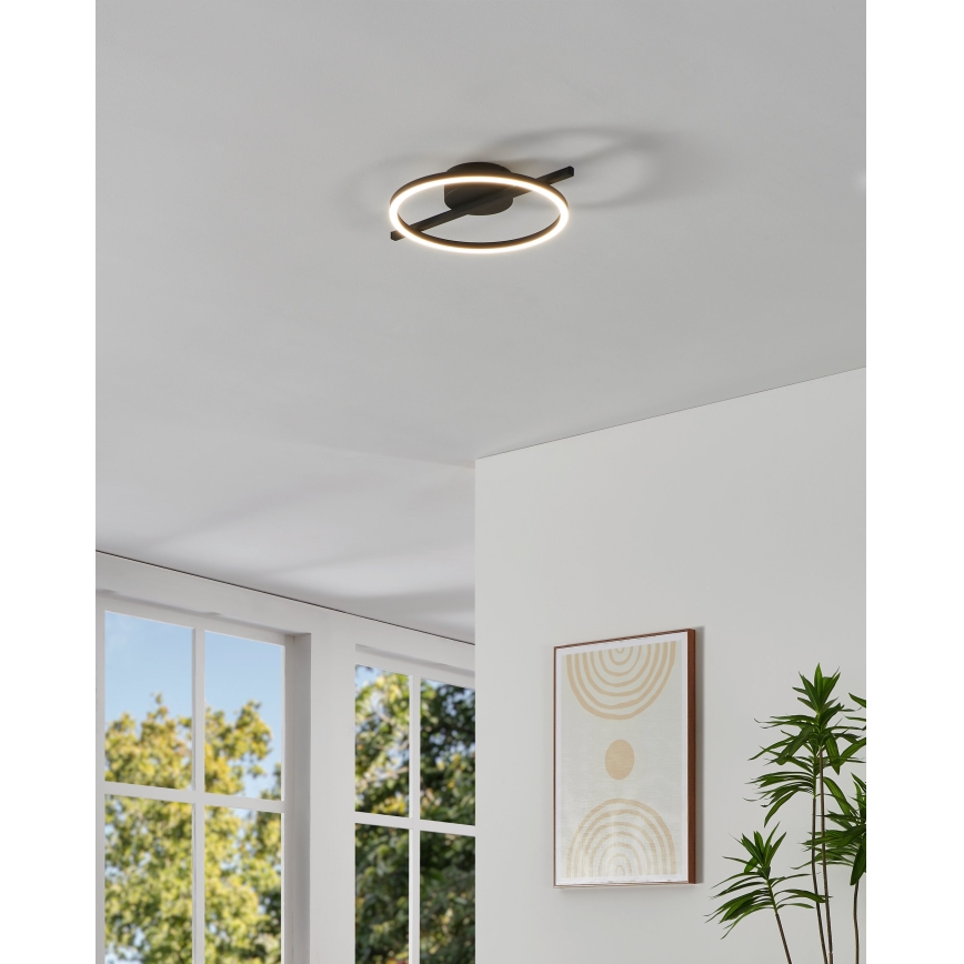 Eglo - LED RGBW Dimbar taklampa LED/17W/230V 2700-6500K svart + fjärrkontroll