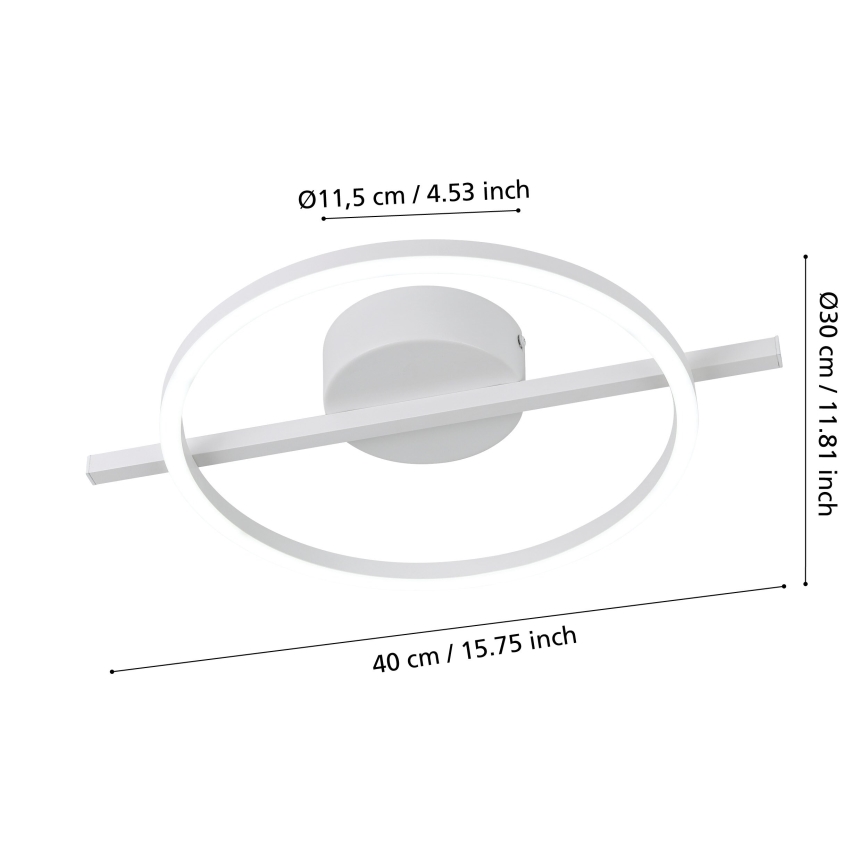 Eglo - LED RGBW Dimbar taklampa LED/17W/230V 2700-6500K vit + fjärrkontroll