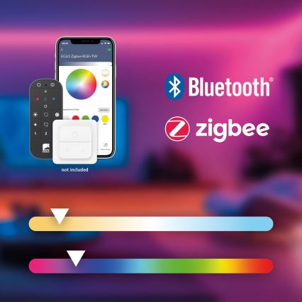 Eglo - LED RGBW Ljusreglerad ljuskrona på textilsladd 3xLED/3,7W/230V 2700-6500K grå
