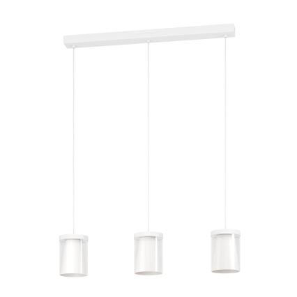 Eglo - LED RGBW Ljusreglerad ljuskrona på textilsladd 3xLED/3,7W/230V 2700-6500K vit ZigBee